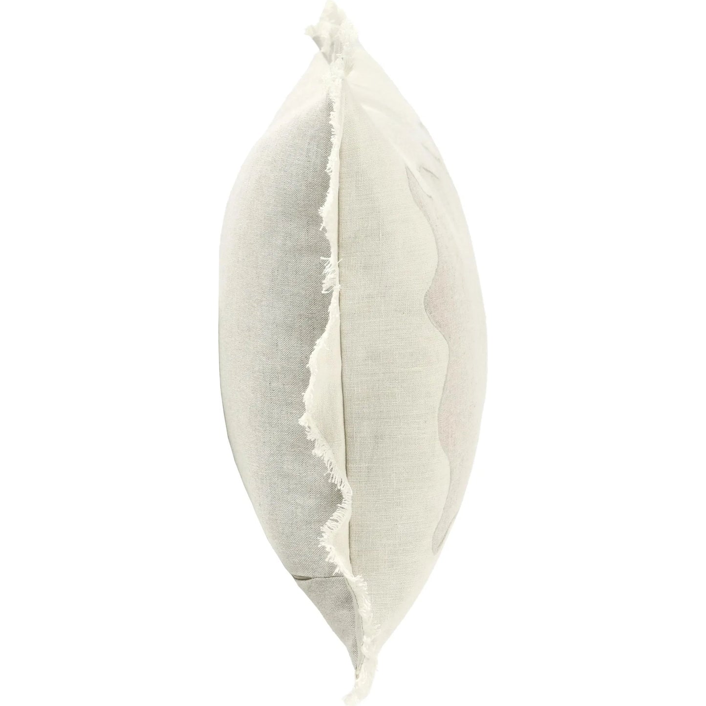 007 SI-2243724 | Additional Silo | Tollo Applique Design Linen Blend Throw Pillow by Villa by Classic Home in ivory. Made from 50% cotton, 50% linen in a transitional style.