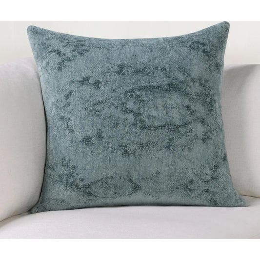 Doolin Chenille Blend Throw Pillow by Villa by Classic Home in blue. Made from 45% viscose, 31% cotton, 24% polyester in a unique style.