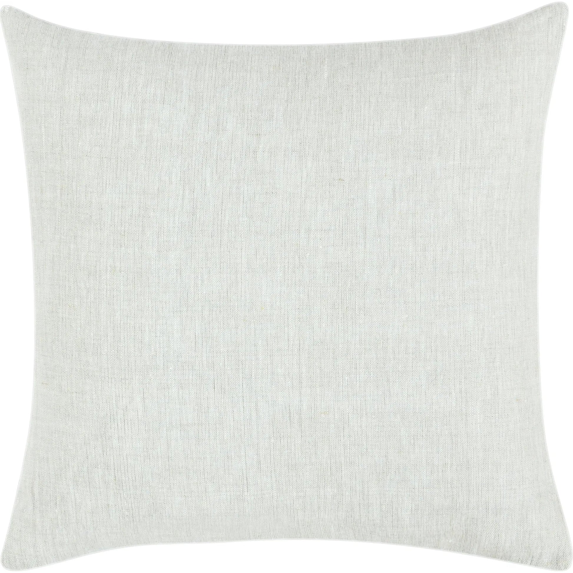 Praia Belgian Linen Throw Pillow by Villa by Classic Home in green. Made from 100% belgian flax linen in a modern style.