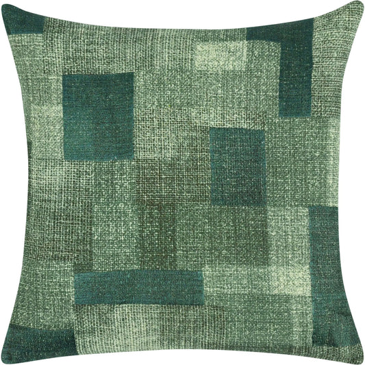 Praia Belgian Linen Throw Pillow by Villa by Classic Home in green. Made from 100% belgian flax linen in a unique style.