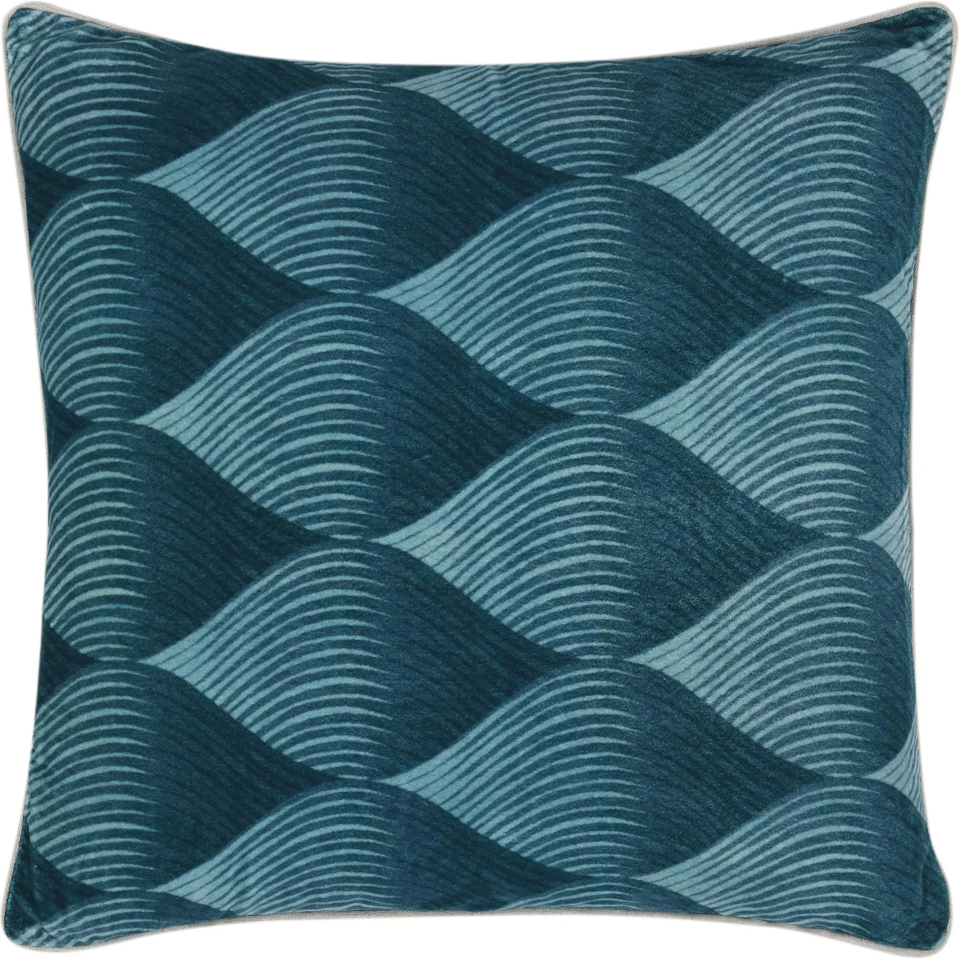 Scala Cotton Velvet Throw Pillow by Villa by Classic Home in blue. Made from 100% cotton velvet in a eclectic & global style.