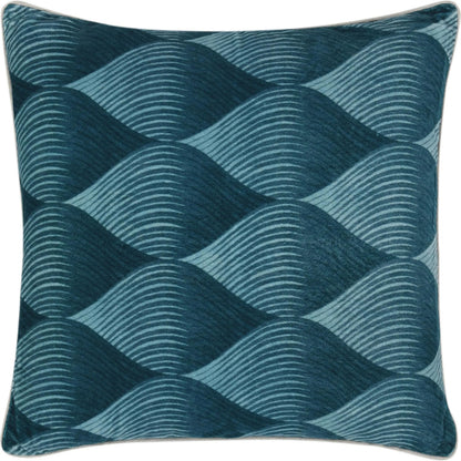 Scala Cotton Velvet Throw Pillow by Villa by Classic Home in blue. Made from 100% cotton velvet in a eclectic & global style.