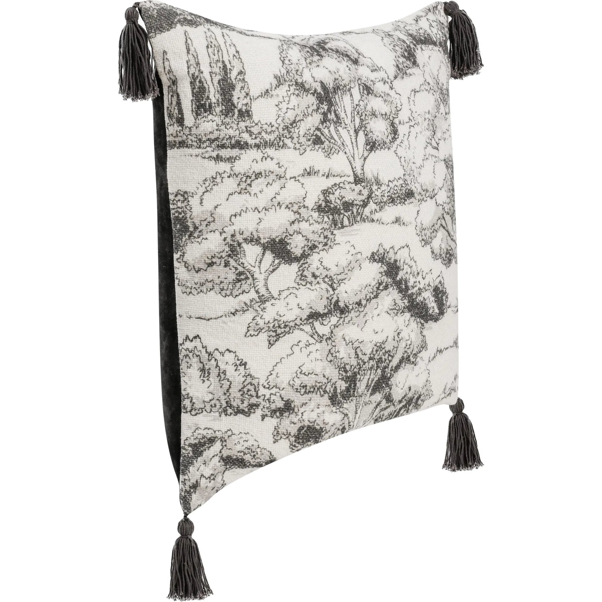 Stonework Cotton Linen Blend Throw Pillow by Villa by Classic Home. Made from 60% linen, 40% cotton in a traditional style.