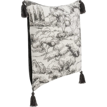 Stonework Cotton Linen Blend Throw Pillow by Villa by Classic Home. Made from 60% linen, 40% cotton in a traditional style.