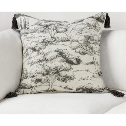 Stonework Cotton Linen Blend Throw Pillow by Villa by Classic Home. Made from 60% linen, 40% cotton in a traditional style.