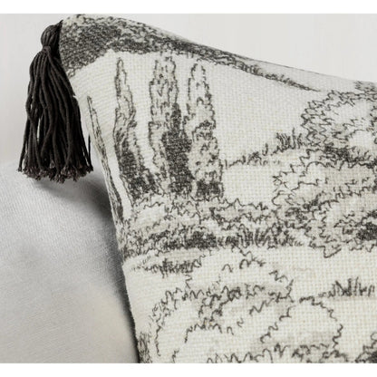 Stonework Cotton Linen Blend Throw Pillow by Villa by Classic Home. Made from 60% linen, 40% cotton in a traditional style.