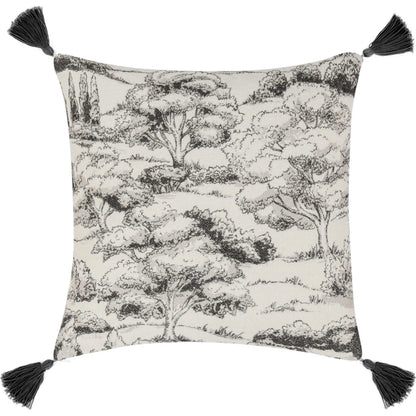 Stonework Cotton Linen Blend Throw Pillow by Villa by Classic Home. Made from 60% linen, 40% cotton in a traditional style.
