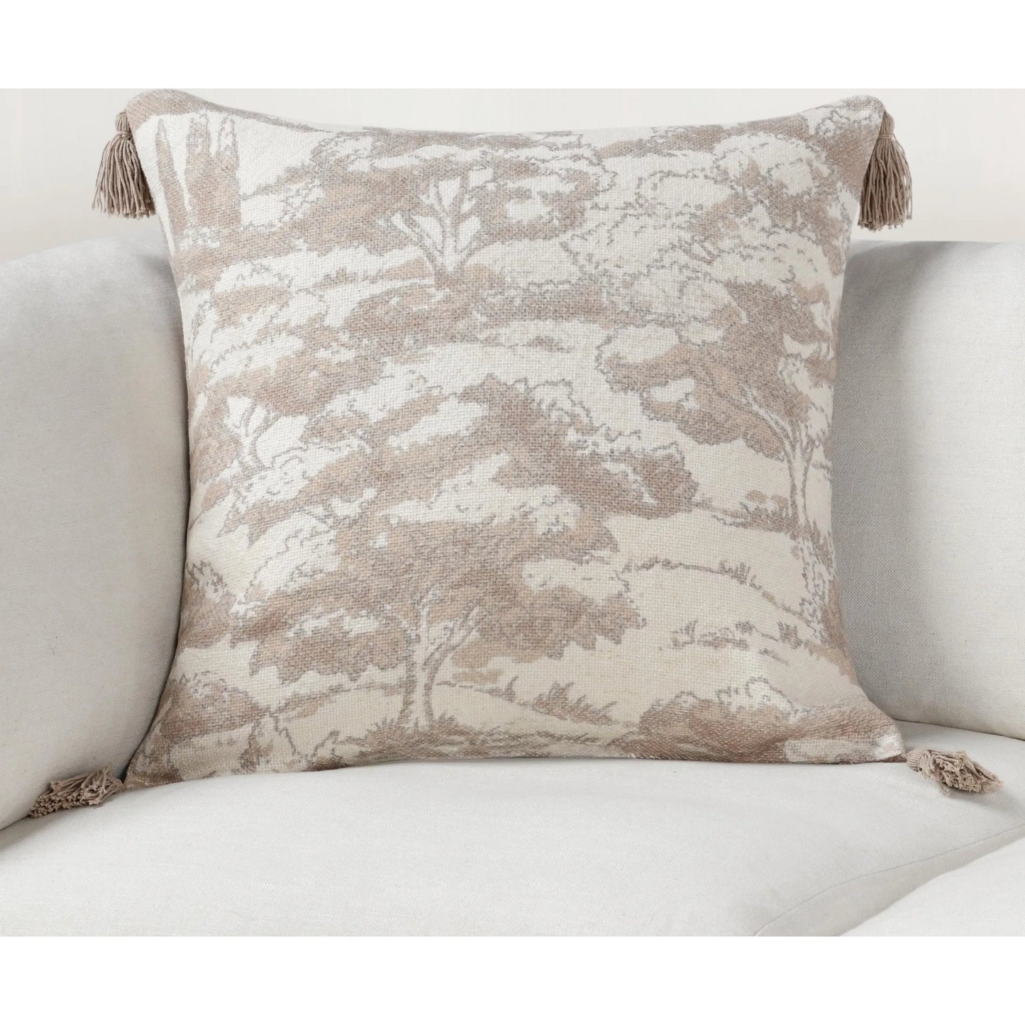 003 SI-2243736 | Lifestyle | Stonework Cotton Linen Blend Throw Pillow by Villa by Classic Home. Made from 60% linen, 40% cotton in a traditional style.