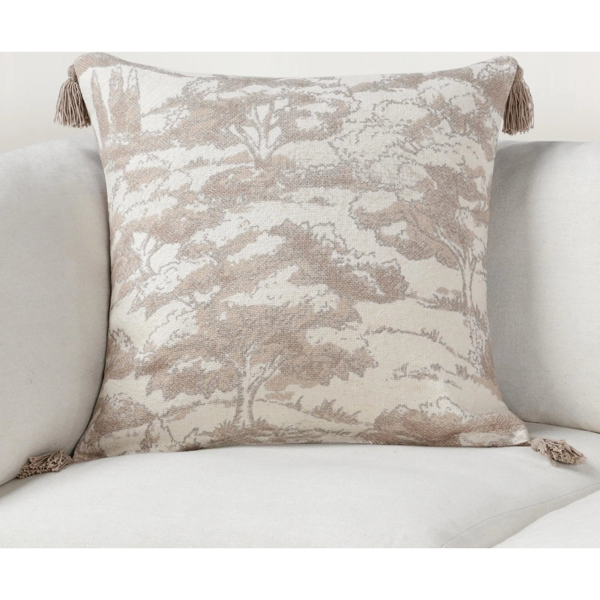 Stonework Cotton Linen Blend Throw Pillow by Villa by Classic Home. Made from 60% linen, 40% cotton in a traditional style.