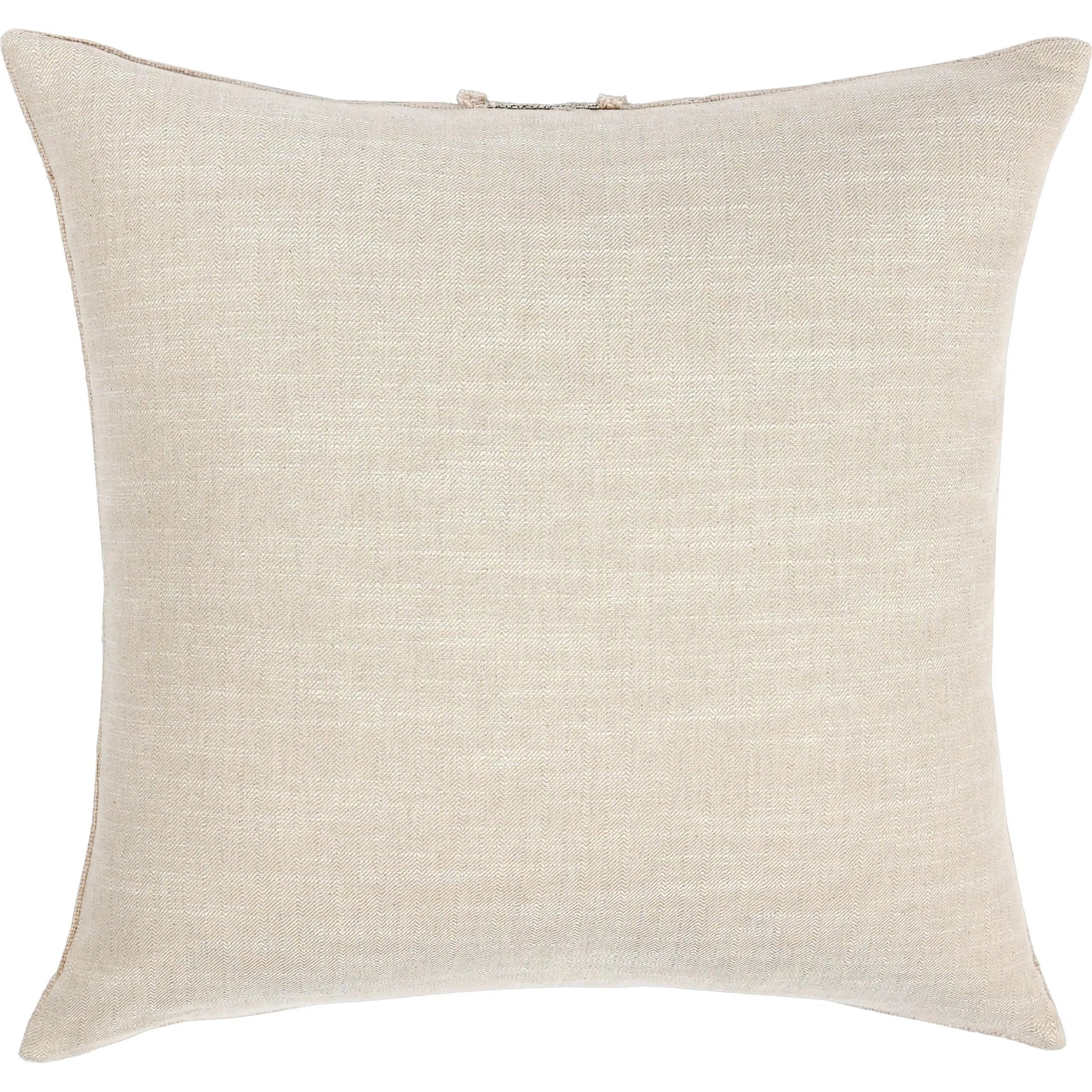 Lira Linen Blend Throw Pillow by Villa by Classic Home in natural. Made from 60% linen, 40% cotton, 100% cotton back in a unique style.