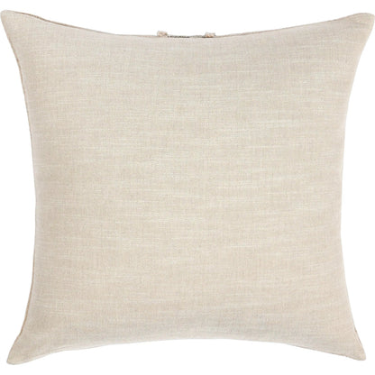 Lira Linen Blend Throw Pillow by Villa by Classic Home in natural. Made from 60% linen, 40% cotton, 100% cotton back in a unique style.