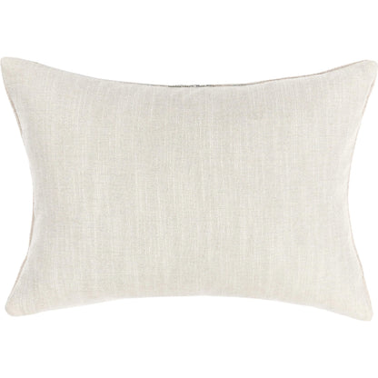 Lira Linen Blend Throw Pillow by Villa by Classic Home in natural. Made from 60% linen, 40% cotton, 100% cotton back in a unique style.
