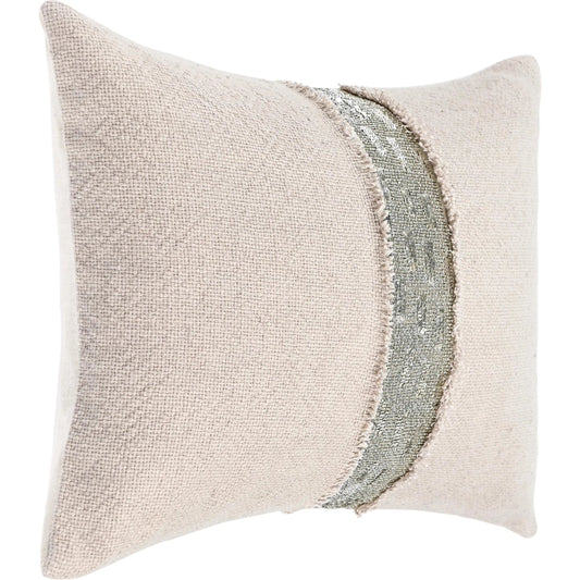 Lira Linen Blend Throw Pillow by Villa by Classic Home in natural. Made from 60% linen, 40% cotton, 100% cotton back in a unique style.