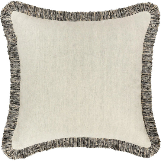Nola Cotton Blend Fabric Throw Pillow by Villa by Classic Home in natural, black. Made from 50% cotton, 50% linen in a unique style.