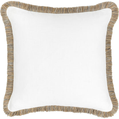 Cara Linen Blend Fabric Throw Pillow by Villa by Classic Home in ivory, natural. Made from 50% cotton, 50% linen in a transitional style.
