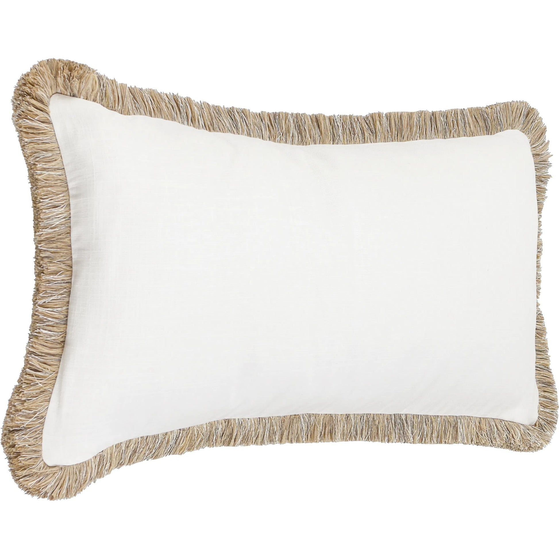 Cara Linen Blend Fabric Throw Pillow by Villa by Classic Home in ivory, natural. Made from 50% cotton, 50% linen in a transitional style.