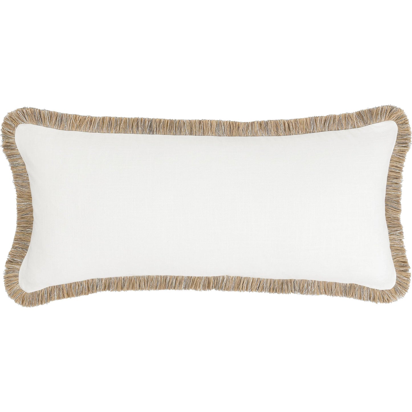 001 SI-2355303 | Primary Silo | Cara Linen Blend Fabric Throw Pillow by Villa by Classic Home in ivory, natural. Made from 50% cotton, 50% linen in a transitional style.