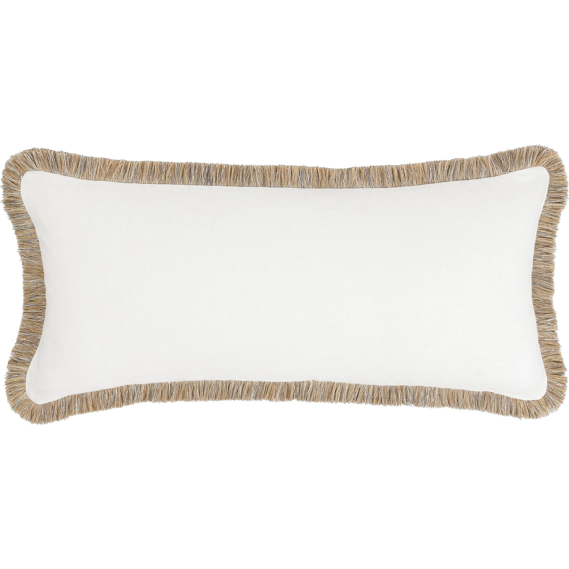 Cara Linen Blend Fabric Throw Pillow by Villa by Classic Home in ivory, natural. Made from 50% cotton, 50% linen in a transitional style.
