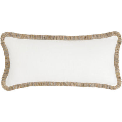Cara Linen Blend Fabric Throw Pillow by Villa by Classic Home in ivory, natural. Made from 50% cotton, 50% linen in a transitional style.