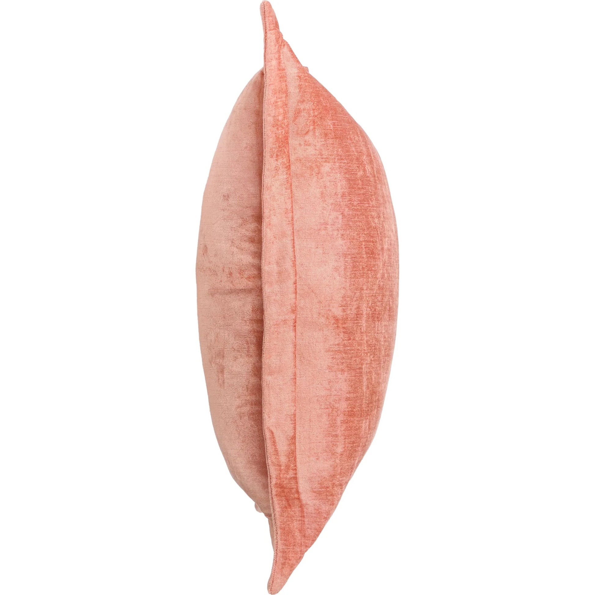 Lapis Velvet Fabric Throw Pillow by Villa by Classic Home in dusty coral. Made from 100% rayon velvet in a unique style.