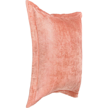 Lapis Velvet Fabric Throw Pillow by Villa by Classic Home in dusty coral. Made from 100% rayon velvet in a unique style.