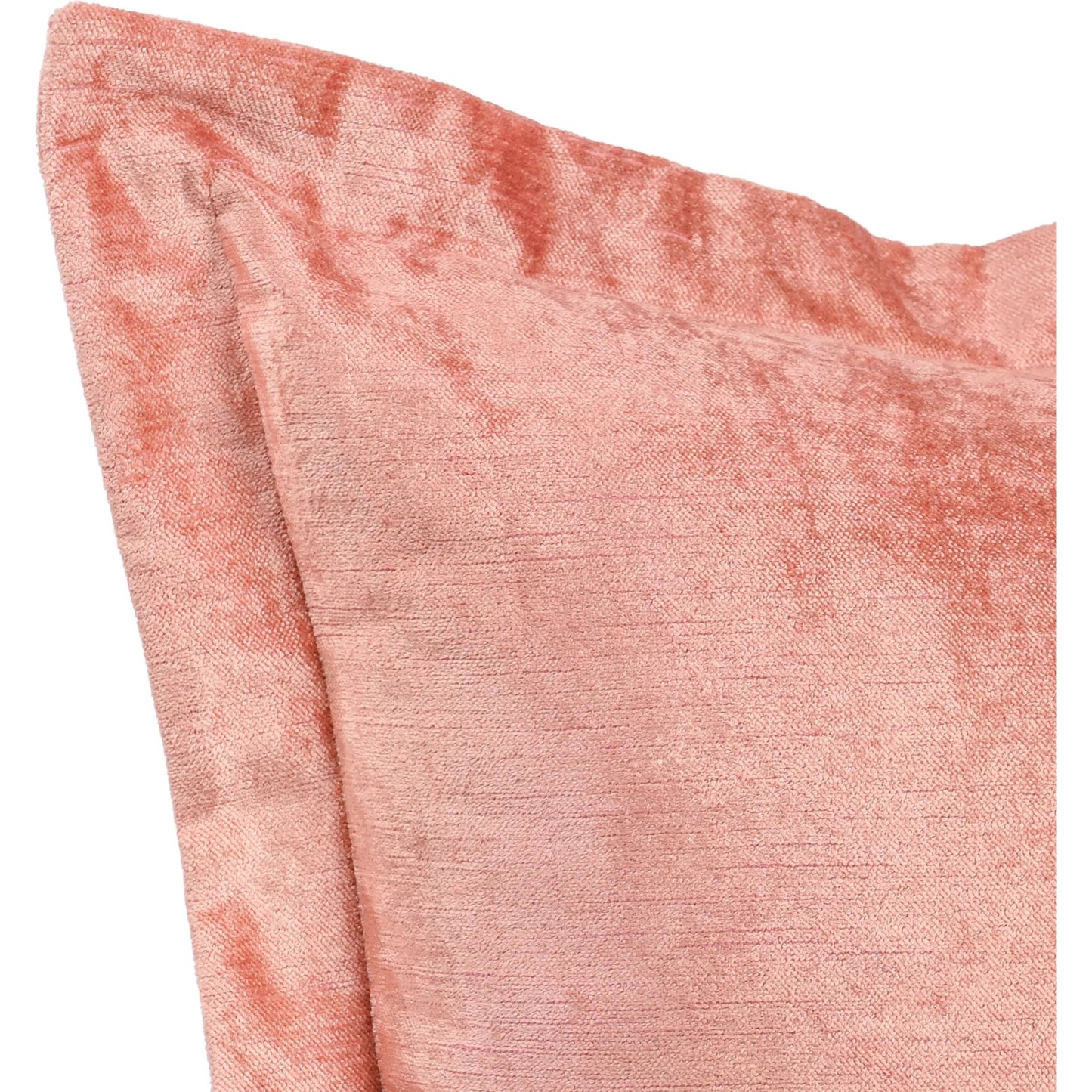 004 SI-2537954 | Closeup | Lapis Velvet Fabric Throw Pillow by Villa by Classic Home in dusty coral. Made from 100% rayon velvet in a unique style.