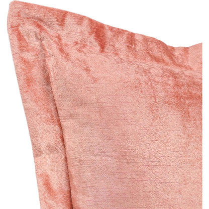 Lapis Velvet Fabric Throw Pillow by Villa by Classic Home in dusty coral. Made from 100% rayon velvet in a unique style.