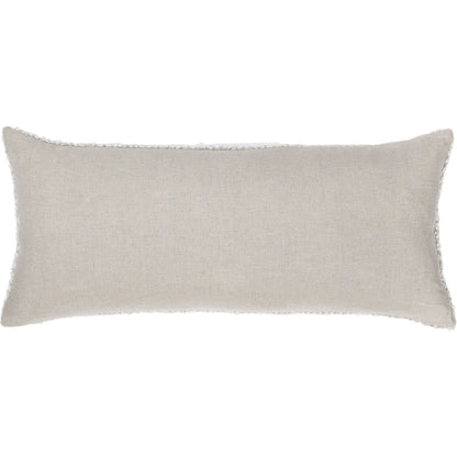 Maris Cotton Linen Blend Throw Pillow by Villa by Classic Home in ivory. Made from 50% cotton, 50% linen in a transitional style.