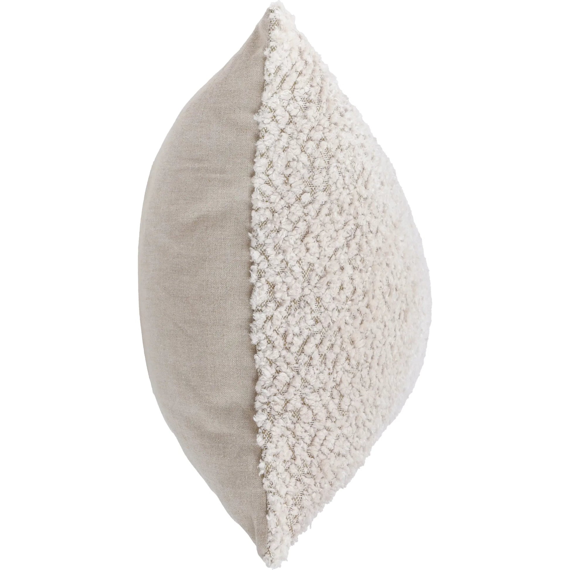 Maris Cotton Linen Blend Throw Pillow by Villa by Classic Home in ivory. Made from 50% cotton, 50% linen in a transitional style.