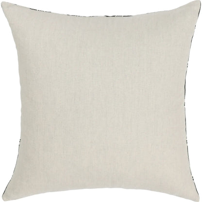 Nubia Round Cotton Fabric Throw Pillow by Villa by Classic Home in black, white. Made from unique in a rustic style.