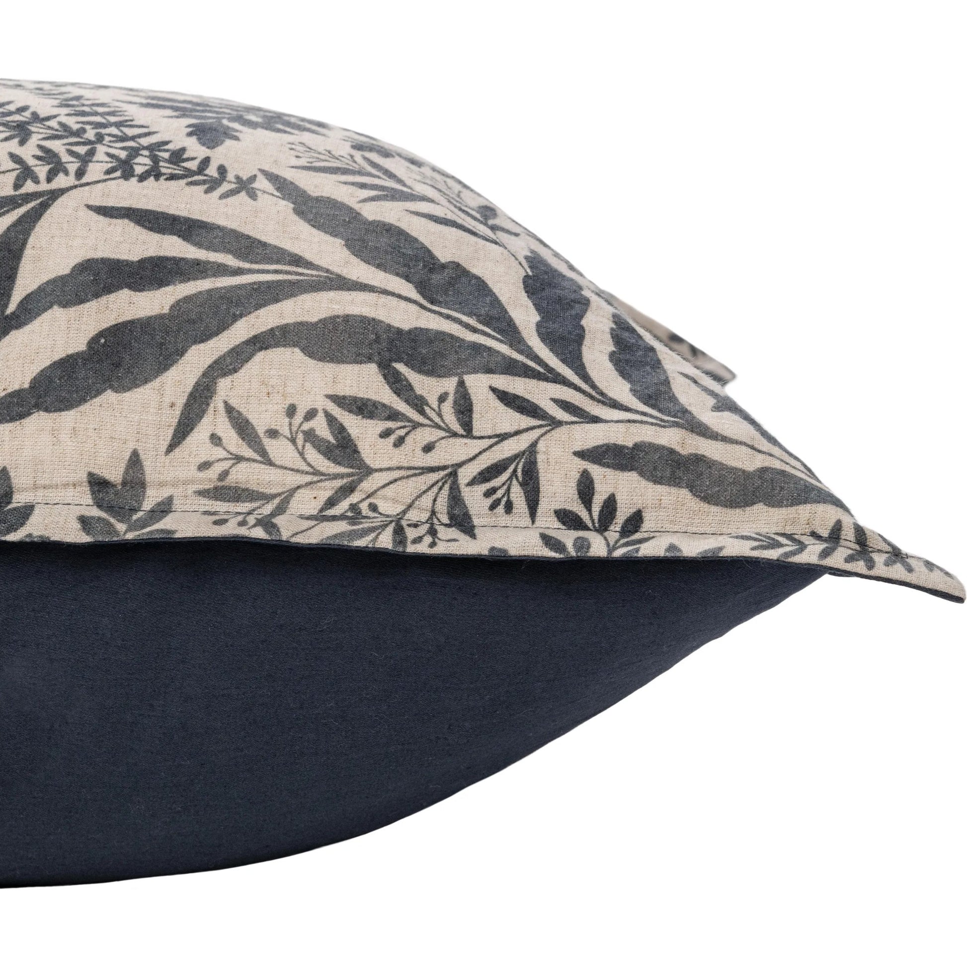 Mulberry Denim Sham by Villa by Classic Home. Made from 70% linen, 30% cotton, 100% cotton back in a unique style.