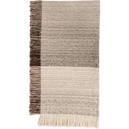 Beryl Cotton Fabric Blanket by Villa by Classic Home in cocoa brown. Made from 100% cotton in a unique style.
