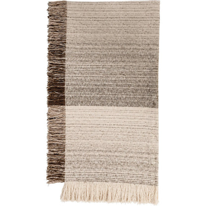 Beryl Cotton Fabric Blanket by Villa by Classic Home in cocoa brown. Made from 100% cotton in a transitional style.