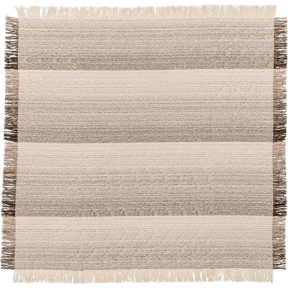 Beryl Cotton Fabric Blanket by Villa by Classic Home in cocoa brown. Made from 100% cotton in a unique style.