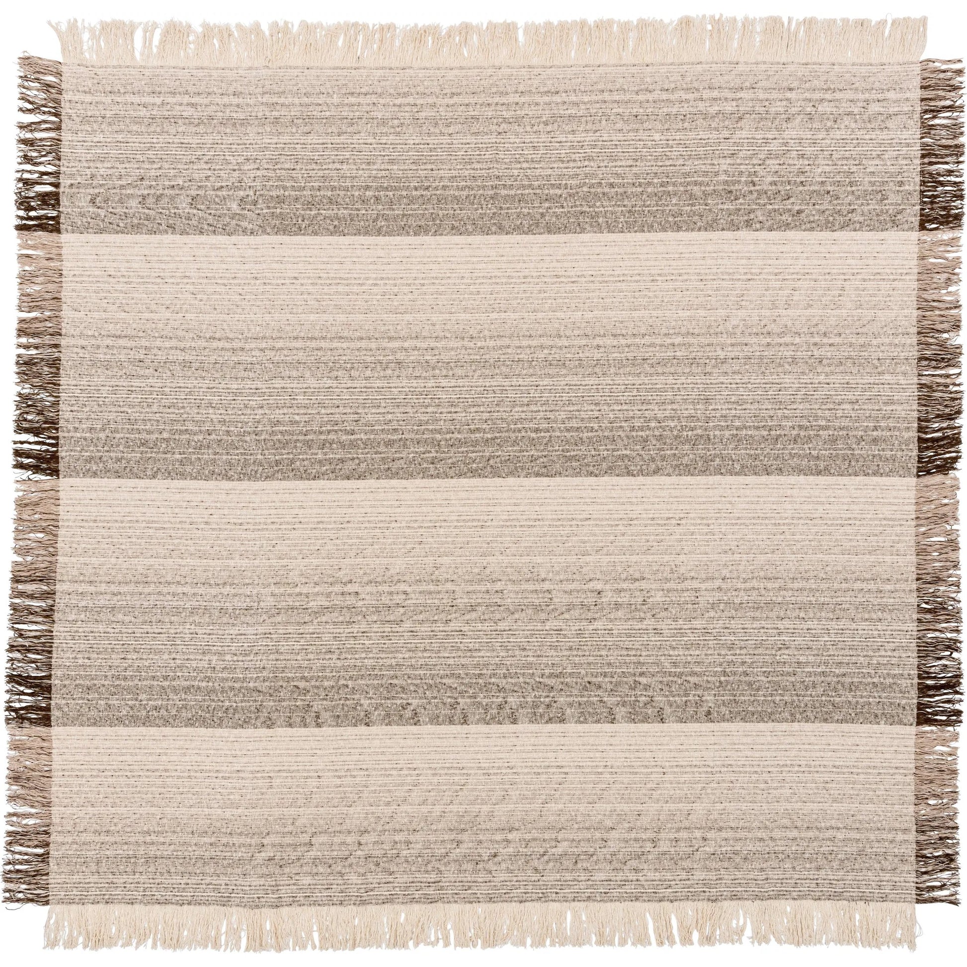 Beryl Cotton Fabric Blanket by Villa by Classic Home in cocoa brown. Made from 100% cotton in a transitional style.