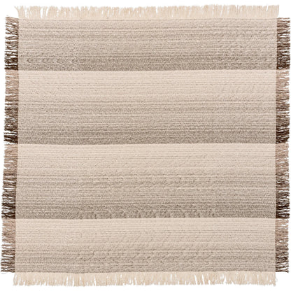 Beryl Cotton Fabric Blanket by Villa by Classic Home in cocoa brown. Made from 100% cotton in a transitional style.