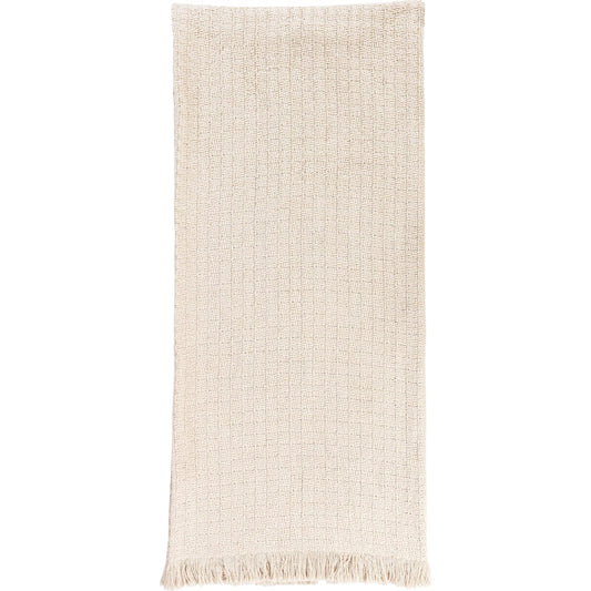 Hadron Cotton Fabric Blanket by Villa by Classic Home in natural. Made from 100% cotton in a unique style.
