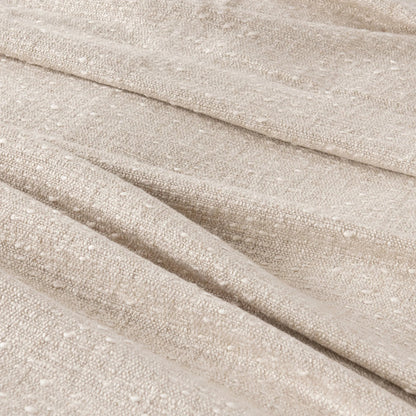 Anion Linen Blend Blanket by Villa by Classic Home in ivory. Made from 55% viscose, 18% linen, 18% cotton, 10% polyester in a unique style.