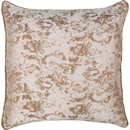 Mica Woven Fabric Throw Pillow by Villa by Classic Home in frost. Made from 100% polyester woven, same fabric front in a unique style.