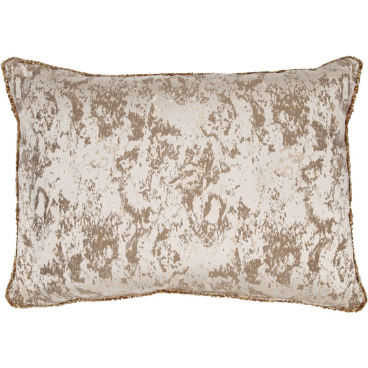 Mica Woven Fabric Throw Pillow by Villa by Classic Home in frost. Made from 100% polyester woven, same fabric front in a unique style.