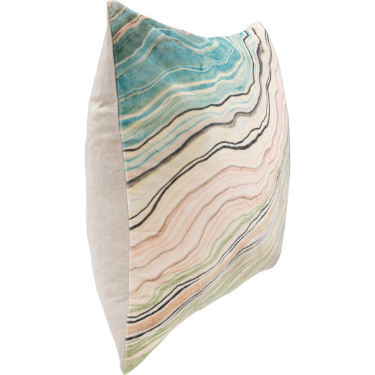 Zircon Velvet Cotton Throw Pillow by Villa by Classic Home. Made from 100% cotton velvet, 50% linen, 50% cotton back in a unique style.