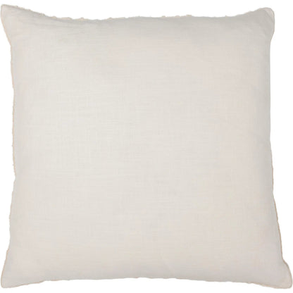 Ion Cotton Fabric Throw Pillow by Villa by Classic Home in ivory. Made from 100% cotton, same fabric front in a unique style.