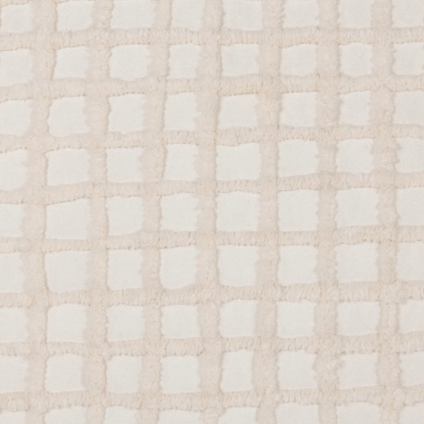 009 SI-2533371 | Closeup | Ion Cotton Fabric Throw Pillow by Villa by Classic Home in ivory. Made from 100% cotton, same fabric front in a unique style.