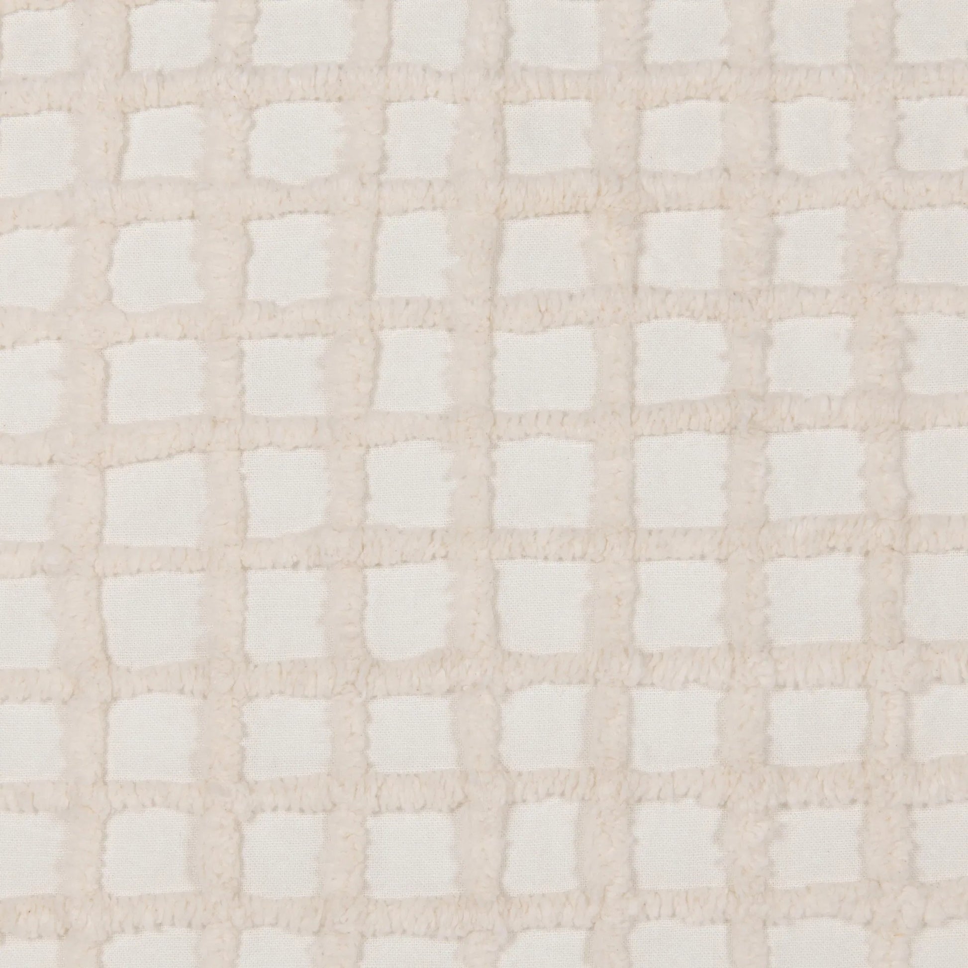 Ion Cotton Fabric Throw Pillow by Villa by Classic Home in ivory. Made from 100% cotton, same fabric front in a unique style.