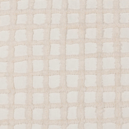 Ion Cotton Fabric Throw Pillow by Villa by Classic Home in ivory. Made from 100% cotton, same fabric front in a unique style.
