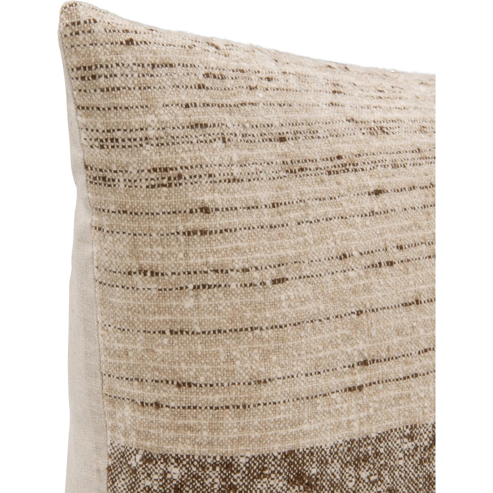 Beryl Linen Blend Fabric Throw Pillow by Villa by Classic Home in cocoa brown. Made from unique in a unique style.