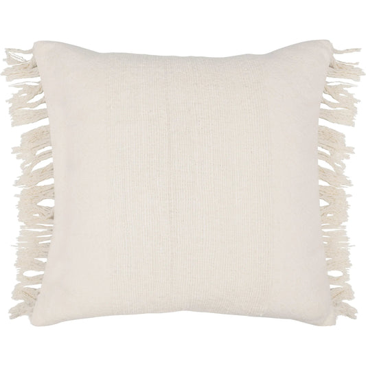 Volta Linen Blend Fabric Throw Pillow by Villa by Classic Home in ivory. Made from 50% cotton, 50% linen, same fabric front in a unique style.
