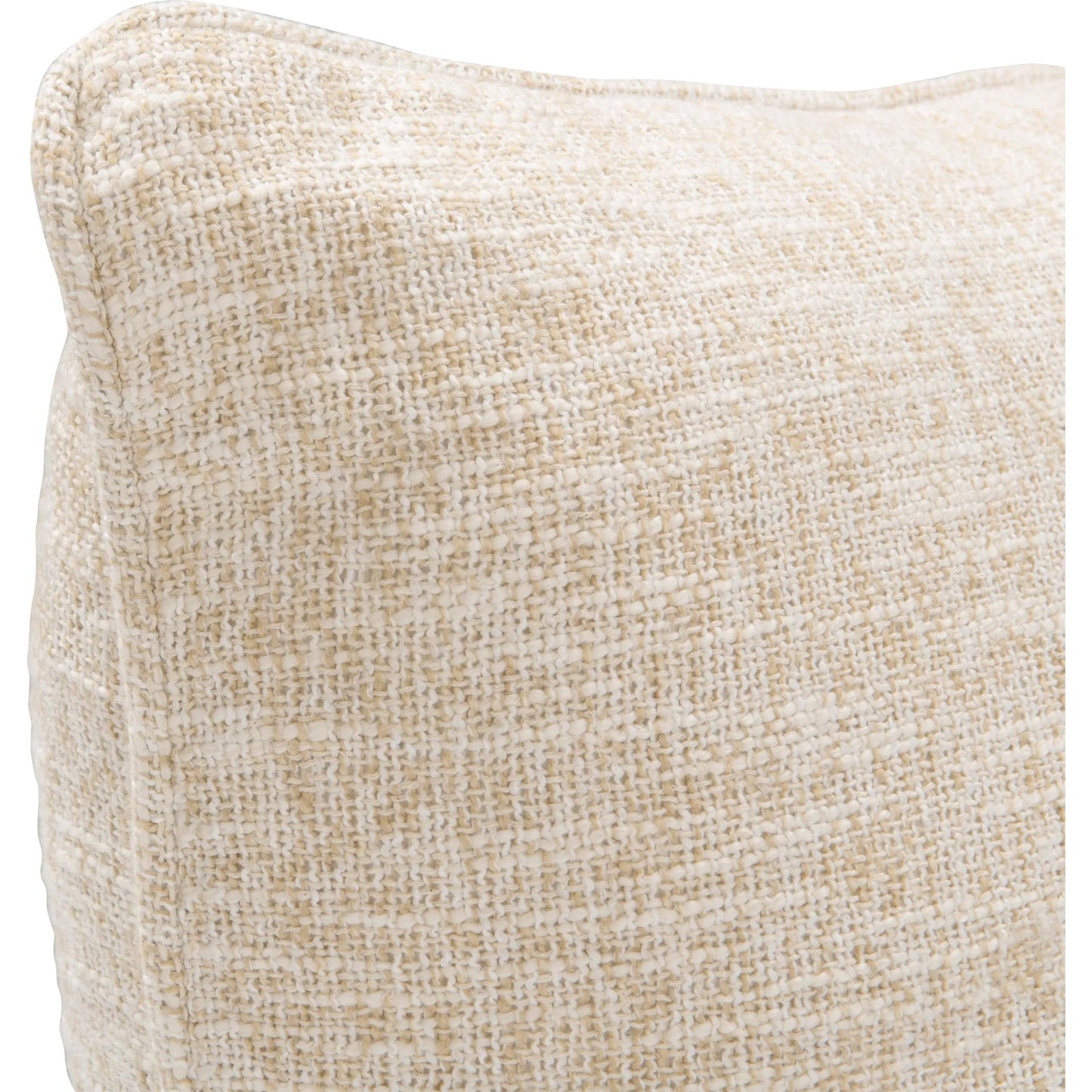 004 SI-2533379 | Closeup | Fallow Cotton Blend Throw Pillow by Villa by Classic Home in beige. Made from 70% cotton, 30% polyester, same fabric front in a unique style.
