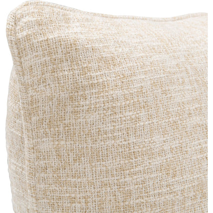 Fallow Cotton Blend Throw Pillow by Villa by Classic Home in beige. Made from 70% cotton, 30% polyester, same fabric front in a unique style.