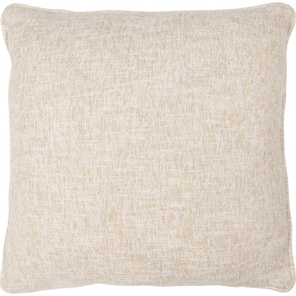 Fallow Cotton Blend Throw Pillow by Villa by Classic Home in beige. Made from 70% cotton, 30% polyester, same fabric front in a unique style.